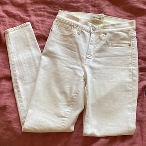 Madewell White High Rise Skinny Jeans